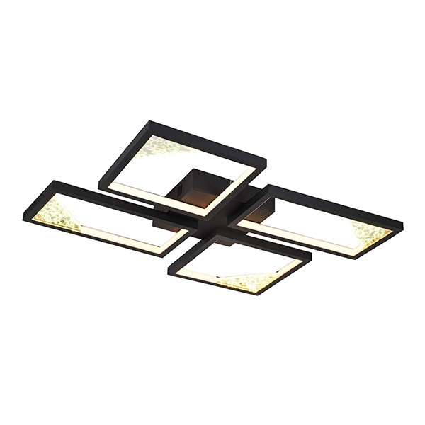 ΦΩΤΙΣΤΙΚΟ ΟΡΟΦΗΣ ΑΛΟΥΜΙΝΙΟ LED 36W 1400Lm 3000K 448X578mm ΜΑΥΡΟ ARTE ILLUMINA SQUARE