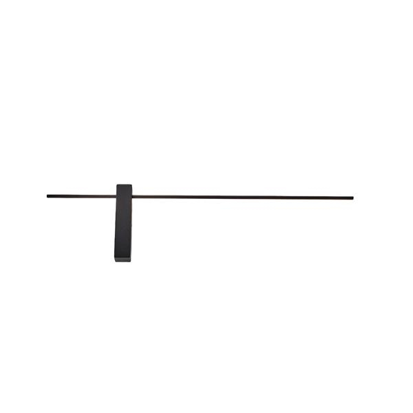 ΑΠΛΙΚΑ TOIXOY ΑΛΟΥΜΙΝΙΟ-ΜΕΤΑΛΛΟ-ΑΚΡΥΛΙΚΟ LED 10W 700Lm 3000K 800X200X40mm ΜΑΥΡΟ ARTE ILLUMINA CLIO
