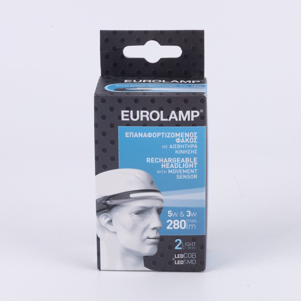 LED COB ΦΑΚΟΣ ΚΕΦΑΛΗΣ ΕΠΑΝΑΦΟΡΤΙΖΟΜΕΝΟΣ ΜΕ ΑΙΣΘΗΤΗΡΑ ΚΙΝΗΣΗΣ