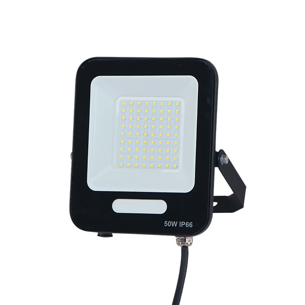 ΠΡΟΒΟΛΕΑΣ LED 50W SMD ΜΑΥΡΟΣ IP66 4000K PLUS 60cm ΚΑΛΩΔΙΟ