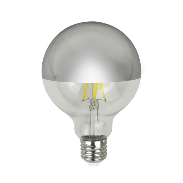 ΛΑΜΠΑ LED ΓΛΟΜΠΟΣ G95 CROSSED FILAMENT 8W 900lm E27 3000K 220-240V DIMMABLE ΑΝΤΕΣΤΡΑΜΕΝΟΥ ΚΑΘΡΕΠΤΗ ΑΣΗΜΙ