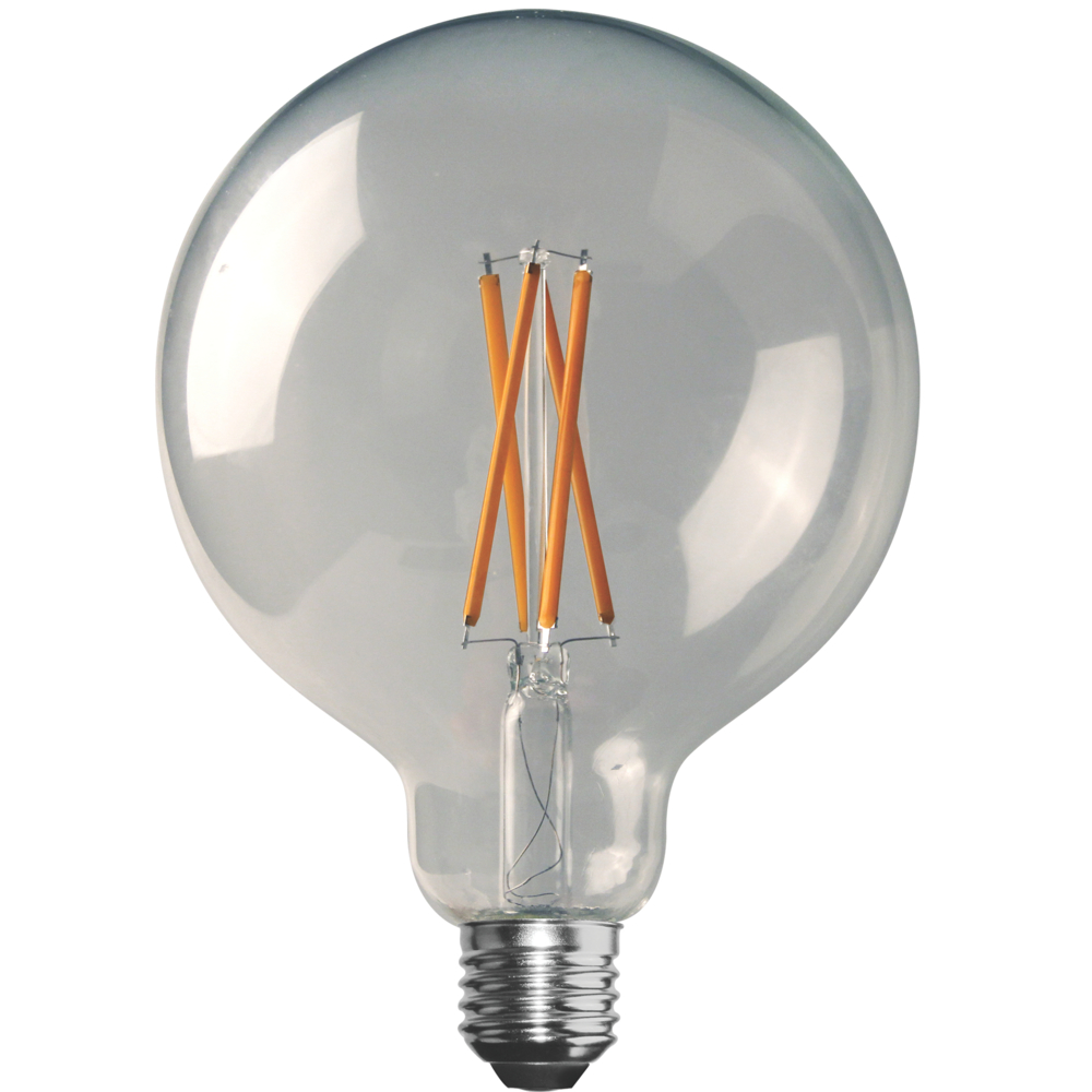 ΛΑΜΠΑ LED ΓΛΟΜΠΟΣ G125 CROSSED FILAMENT 11W 1600lm Ε27 3000K 220-240V DIMMABLE CLEAR
