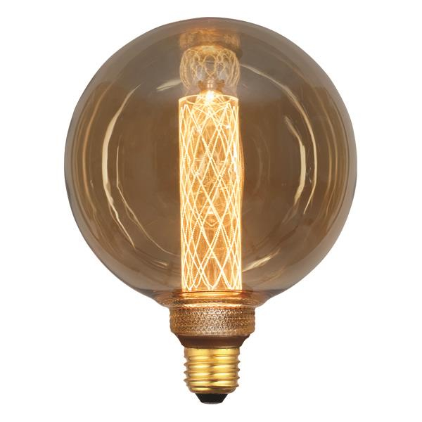 ΛΑΜΠΑ LED ΓΛΟΜΠΟΣ G125 3,5W 120lm Ε27 2000K 220-240V GOLD GLASS DIMMABLE