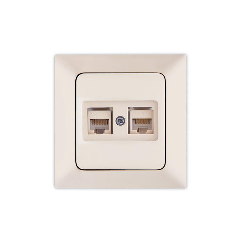 ΠΡΙΖΑ DATA CAT 6 RJ 45 ΔΙΠΛΗ ΜΠΕΖ