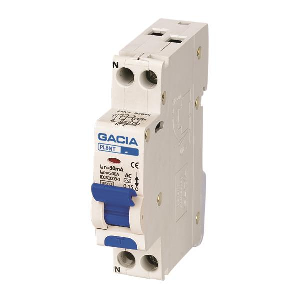 ΡΕΛΕ RCBO ΜΟΝΟΠΟΛΙΚΟ 16A 4,5KA 30mA 1P+N C GACIA TYPE A