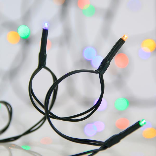 XMAS ΛΑΜΠΑΚΙ ΣΕΙΡΑ 192 LED 3mm ΜΠΑΤΑΡΙΑΣ 3AA ΜΕ 8 ΠΡΟΓΡΑΜΜΑΤΑ ΜΝΗΜΗ & ΧΡΟΝΟΔΙΑΚΟΠΤΗ ΠΡΑΣΙΝΟ PVC ΚΑΛΩΔΙΟ ΧΡΩΜΑΤΙΣΤΟ LED ANA 10cm ΠΑΡΟΧΗ 30cm IP44 DISPLAY BOX 16τμχ