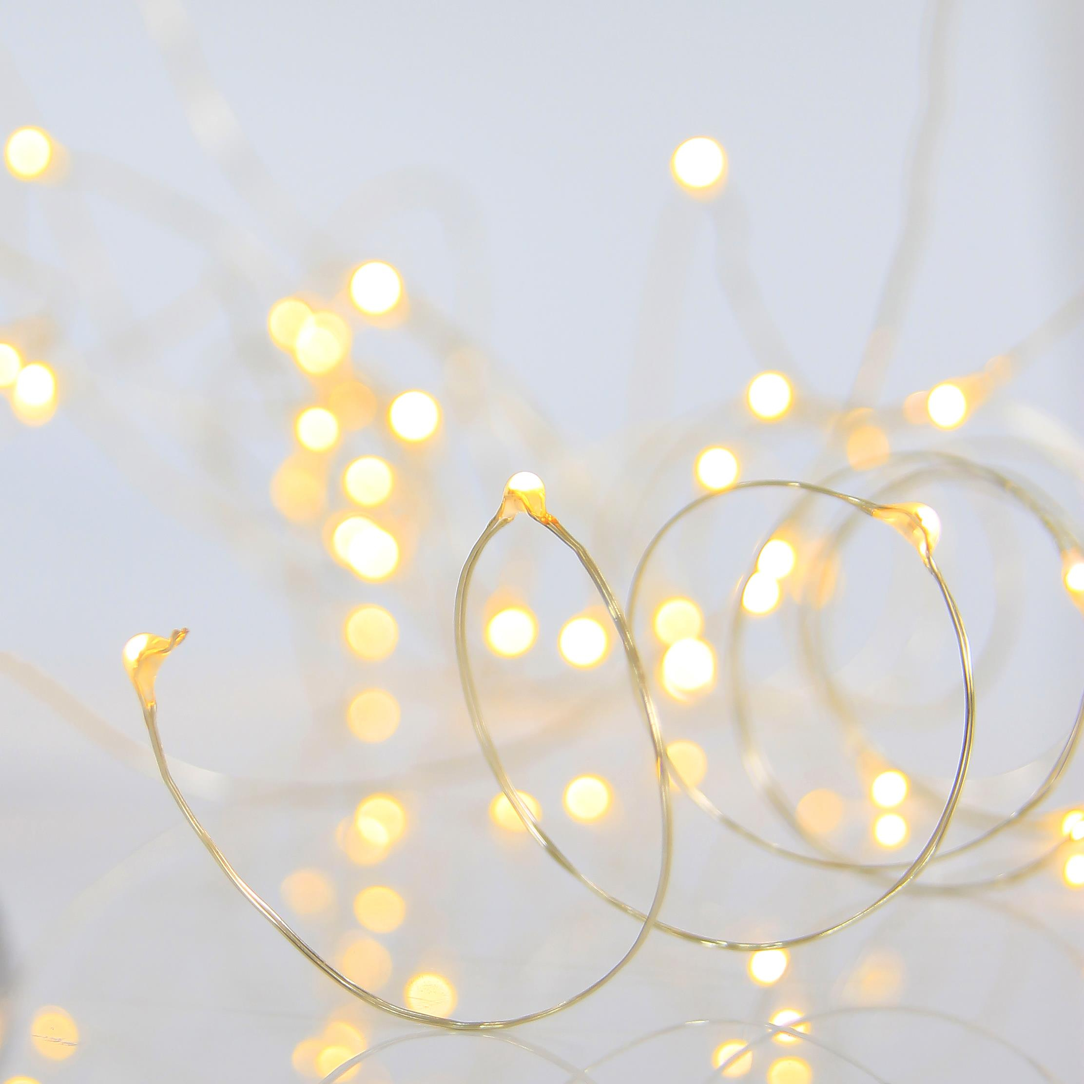 XMAS ΛΑΜΠΑΚΙ ΣΕΙΡΑ 20 MINI LED ΜΠΑΤΑΡΙΑΣ 2ΑΑ ΜΕ ΧΡΟΝΟΔΙΑΚΟΠΤΗ ΑΣΗΜΙ ΧΑΛΚΙΝΟ ΚΑΛΩΔΙΟ ΘΕΡΜΟ ΛΕΥΚΟ LED ΑΝΑ 10cm ΠΑΡΟΧΗ 10cm IP20 DISPLAY BOX 24τμχ
