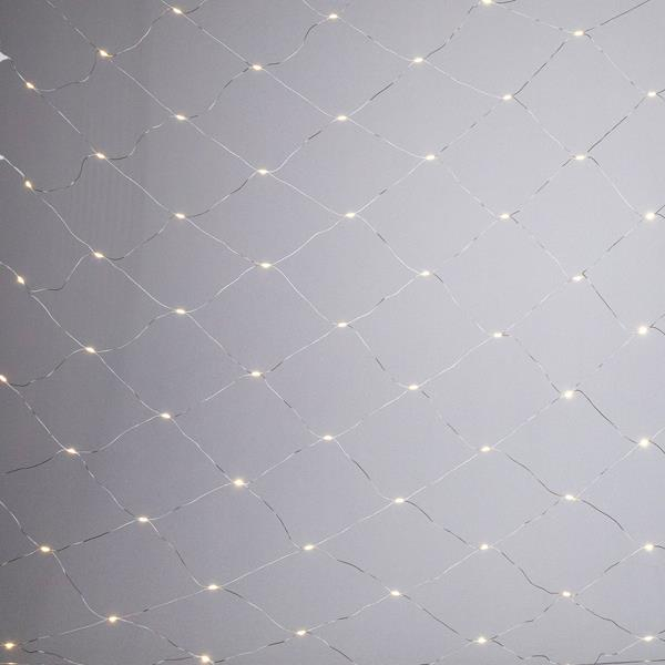 XMAS ΛΑΜΠΑΚΙ ΔΙΧΤΥ 150 MINI ΓΑΛΑΚΤΕΡΑ LED 27V ΜΕΤΑΣΧΗΜΑΤΙΣΤΗ ΣΤΑΘΕΡΟ ΔΙΑΦΑΝΟ ΠΛΑΚΕ ΧΑΛΚΙΝΟ ΚΑΛΩΔΙΟ ΘΕΡΜΟ ΛΕΥΚΟ LED H250 x W200cm ΠΑΡΟΧΗ 5m IP44
