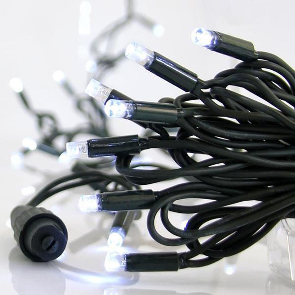 XMAS ΛΑΜΠΑΚΙ ΣΕΙΡΑ 100 LED 5mm ΜΕ ΚΑΛΥΜΜΑ 230V 3 ΕΠΕΚΤΑΣΕΙΣ ΕΩΣ 20 ΣΕΤ ΠΡΑΣΙΝΟ ΚΑΟΥΤΣΟΥΚ ΚΑΛΩΔΙΟ ΛΕΥΚΟ LED ANA 10cm ΠΑΡΟΧΗ 1.5cm ΙΡ67