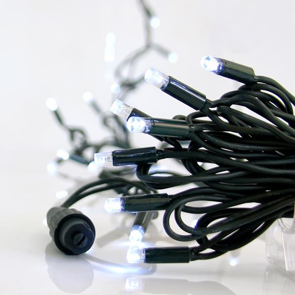 XMAS ΛΑΜΠΑΚΙ ΣΕΙΡΑ 100 LED 5mm ΜΕ ΚΑΛΥΜΜΑ 230V 3 ΕΠΕΚΤΑΣΕΙΣ ΕΩΣ 9 ΣΕΤ ΠΡΑΣΙΝΟ ΚΑΟΥΤΣΟΥΚ ΚΑΛΩΔΙΟ ΛΕΥΚΟ LED ANA 10cm ΠΑΡΟΧΗ 1.5m ΙΡ65