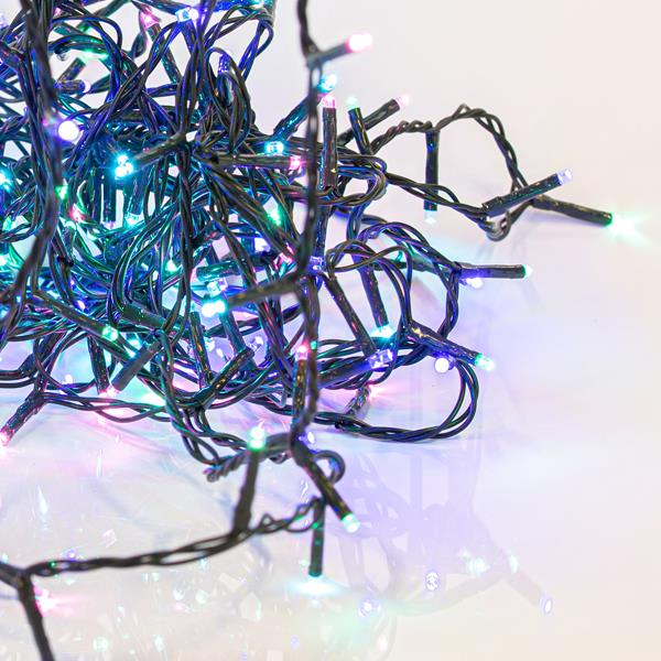 XMAS ΛΑΜΠΑΚΙ ΣΕΙΡΑ 50 LED 3mm 4.5V ΜΕΤΑΣΧΗΜΑΤΙΣΤΗ ΜΕ 8 ΠΡΟΓΡΑΜΜΑΤΑ & ΜΝΗΜΗ ΠΡΑΣΙΝΟ PVC ΚΑΛΩΔΙΟ OPAL ΧΡΩΜΑΤΙΣΤΟ LED ΑΝΑ 5cm ΠΑΡΟΧΗ 3m IP44