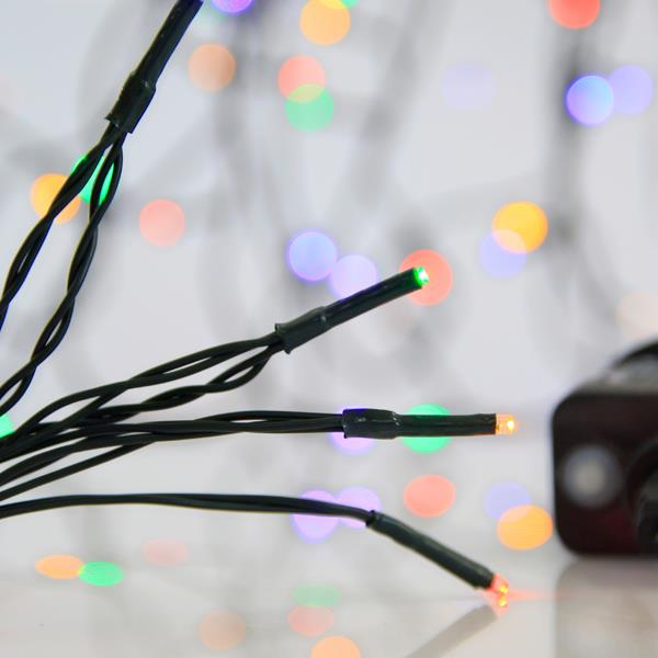 XMAS ΛΑΜΠΑΚΙ ΣΕΙΡΑ 180 LED 3mm 31V ΜΕΤΑΣΧΗΜΑΤΙΣΤΗ ΜΕ 8 ΠΡΟΓΡΑΜΜΑΤΑ & ΜΝΗΜΗ ΠΡΑΣΙΝΟ PVC ΚΑΛΩΔΙΟ ΧΡΩΜΑΤΙΣΤΟ LED ΑΝΑ 5cm ΠΑΡΟΧΗ 3m ΙΡ44