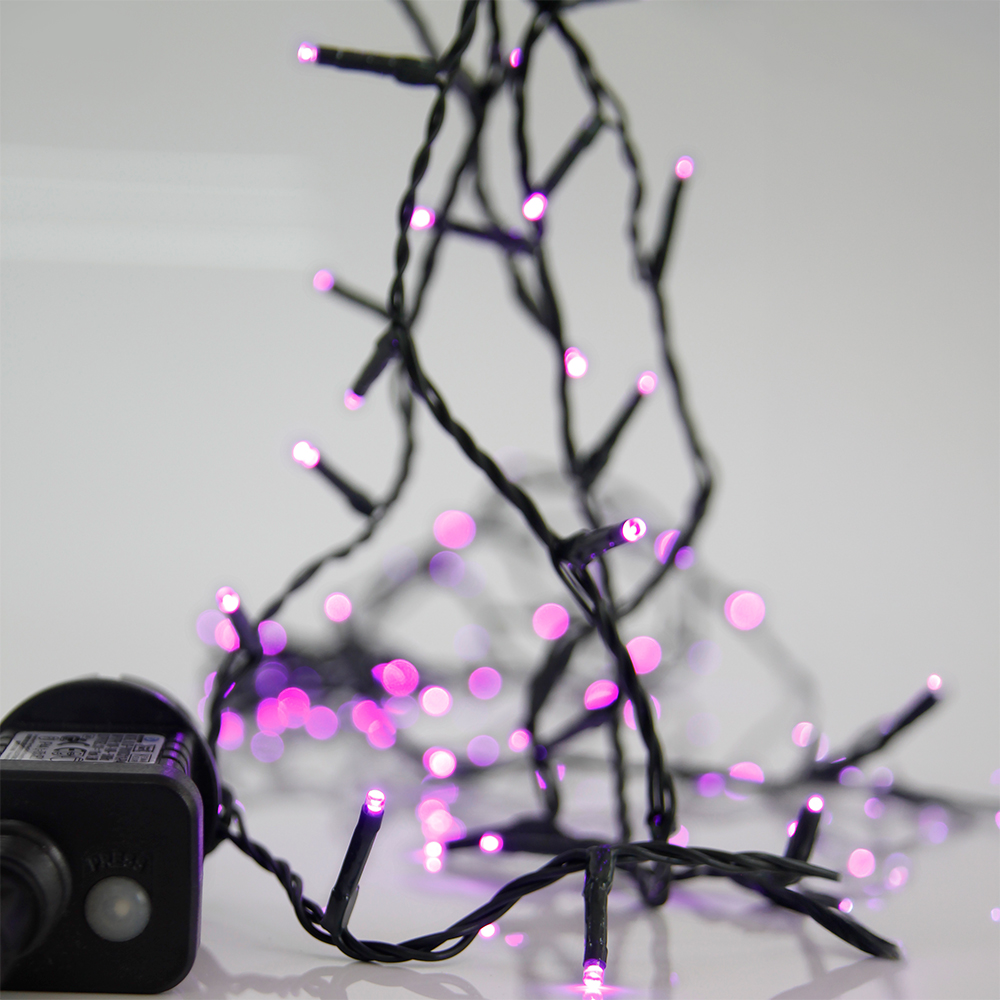 XMAS ΛΑΜΠΑΚΙ ΣΕΙΡΑ 240 LED 3mm 31V ΜΕΤΑΣΧΗΜΑΤΙΣΤΗ ΜΕ 8 ΠΡΟΓΡΑΜΜΑΤΑ & ΜΝΗΜΗ ΠΡΑΣΙΝΟ PVC ΚΑΛΩΔΙΟ ΜΩΒ LED ΑΝΑ 5cm ΠΑΡΟΧΗ 3m ΙΡ44