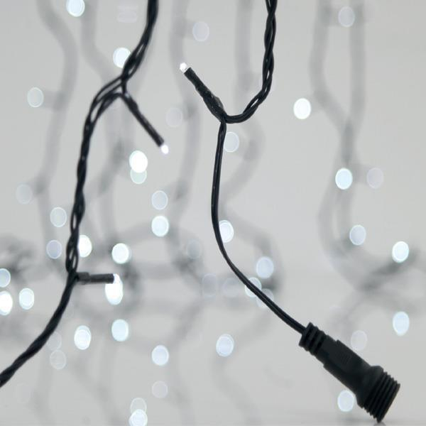 XMAS ΛΑΜΠΑΚΙ ΣΕΙΡΑ 300 LED 3mm 31V ΜΕΤΑΣΧΗΜΑΤΙΣΤΗ 4 ΕΠΕΚΤΑΣΕΙΣ ΕΩΣ 3 ΣΕΤ ΠΡΑΣΙΝΟ PVC ΚΑΛΩΔΙΟ ΛΕΥΚΟ LED ΑΝΑ 5cm ΠΑΡΟΧΗ 3m ΙΡ44