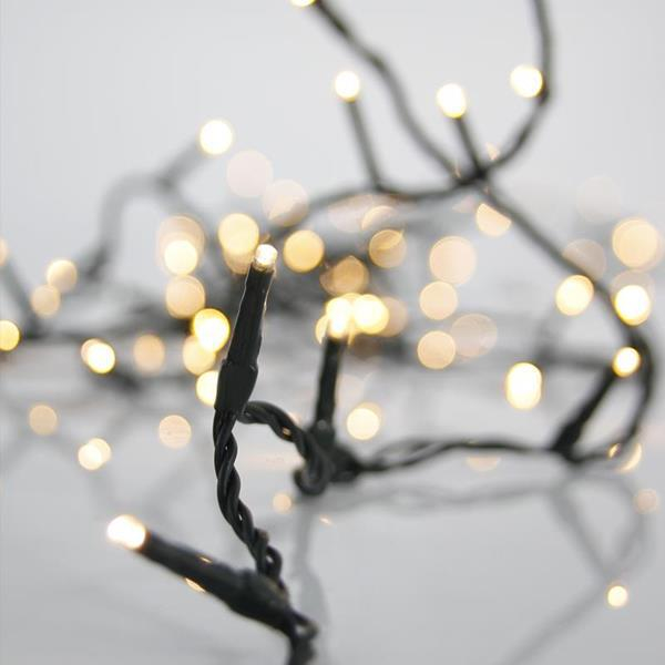 XMAS ΛΑΜΠΑΚΙ ΣΕΙΡΑ 240 LED 3mm 31V ΜΕΤΑΣΧΗΜΑΤΙΣΤΗ ΣΤΑΘΕΡΟ ΠΡΑΣΙΝΟ PVC ΚΑΛΩΔΙΟ ΘΕΡΜΟ ΛΕΥΚΟ LED ΑΝΑ 7.5cm ΠΑΡΟΧΗ 3m IP44