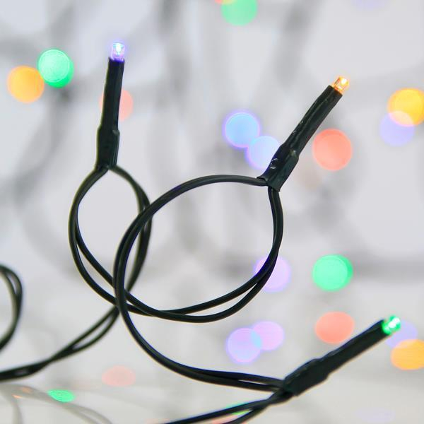 XMAS ΛΑΜΠΑΚΙ ΣΕΙΡΑ 480 LED 3mm 31V ΜΕΤΑΣΧΗΜΑΤΙΣΤΗ ΣΤΑΘΕΡΟ ΠΡΑΣΙΝΟ PVC ΚΑΛΩΔΙΟ ΧΡΩΜΑΤΙΣΤΟ LED ΑΝΑ 7.5cm ΠΑΡΟΧΗ 3m IP44