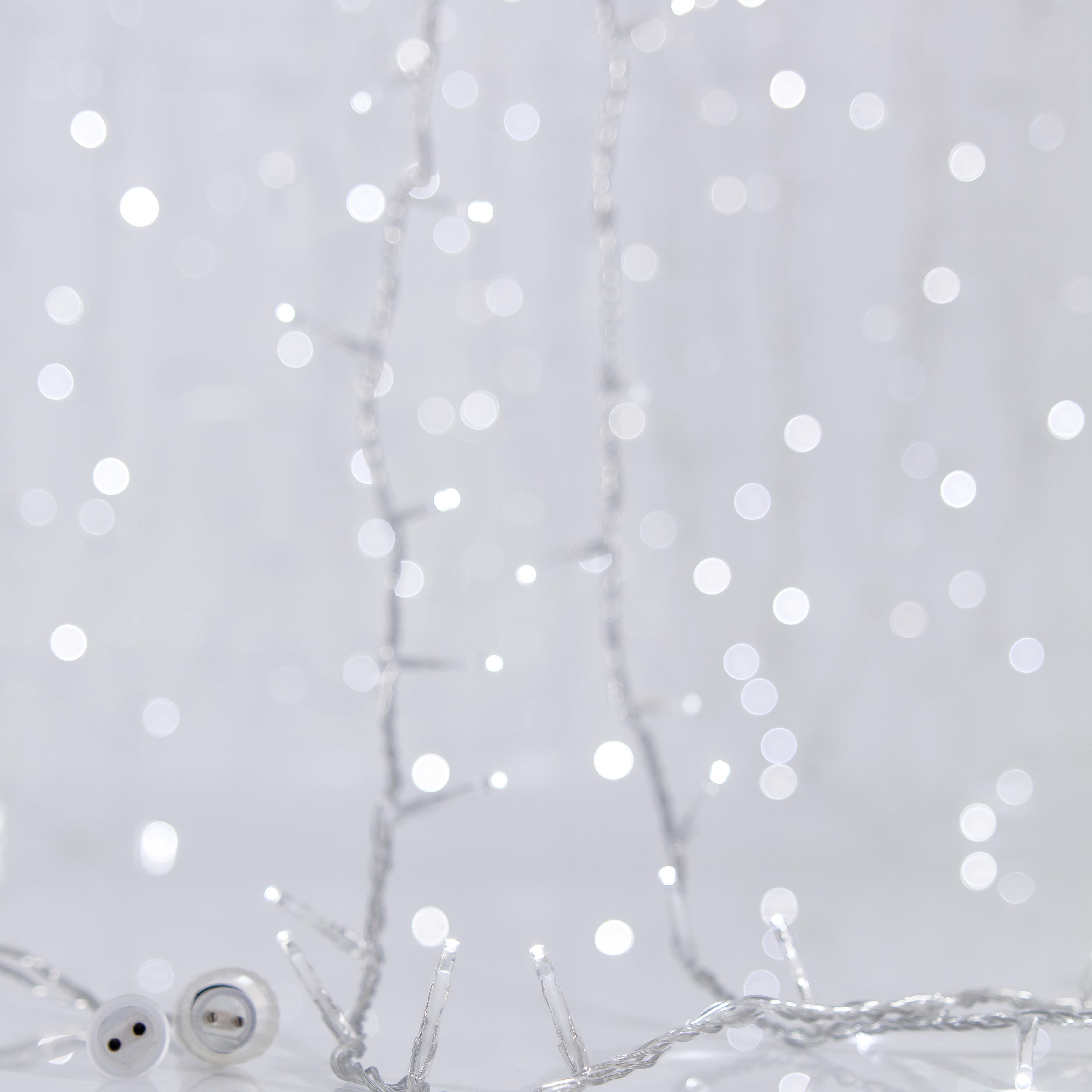 XMAS ΛΑΜΠΑΚΙ ΚΟΥΡΤΙΝΑ 360 LED 3mm 31V ΜΕΤΑΣΧΗΜΑΤΙΣΤΗ 4 ΕΠΕΚΤΑΣΕΙΣ ΕΩΣ 3 ΣΕΤ ΔΙΑΦΑΝΟ PVC ΚΑΛΩΔΙΟ ΛΕΥΚΟ LED (H200 x W200cm 20 ΣΕΙΡΕΣ x 18 LED) ΠΑΡΟΧΗ 3m ΙΡ44
