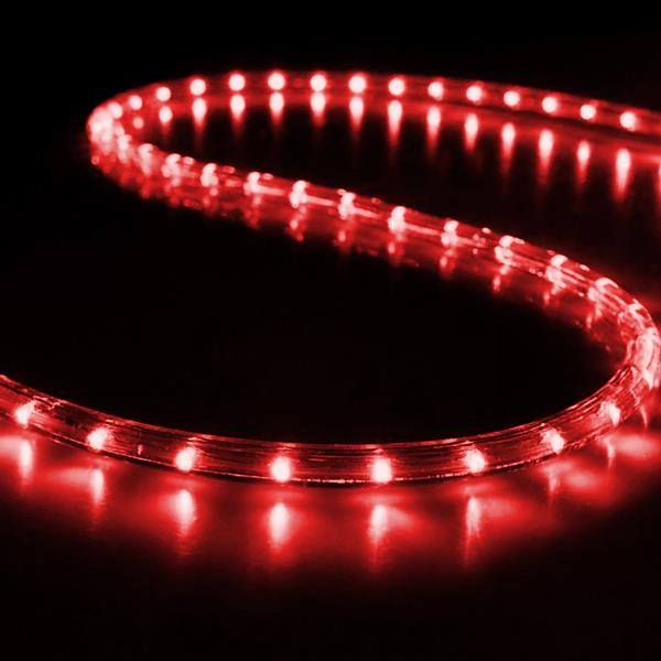 XMAS ΦΩΤΟΣΩΛΗΝΑΣ 230V LED 50m ΜΟΝΟΚΑΝΑΛΟΣ ΠΡΟΣΤΑΣΙΑ UV ΔΙΑΦΑΝΟΣ ΣΩΛΗΝΑΣ 13mm ΚΟΚΚΙΝΟ 36 LED/m ΚΟΠΗ/1m 3 ΣΕΤ ΕΞΑΡΤΗΜΑΤΑ IP65