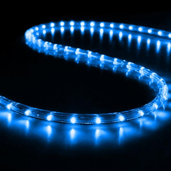 XMAS ΦΩΤΟΣΩΛΗΝΑΣ 230V LED 50m ΜΟΝΟΚΑΝΑΛΟΣ ΠΡΟΣΤΑΣΙΑ UV ΔΙΑΦΑΝΟΣ ΣΩΛΗΝΑΣ 13mm ΜΠΛΕ 36 LED/m ΚΟΠΗ/1m 3 ΣΕΤ ΕΞΑΡΤΗΜΑΤΑ IP65