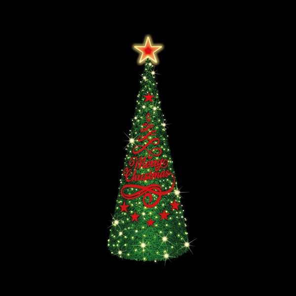 XMAS ΕΠΑΓΓΕΛΜΑΤΙΚΟ ΣΧΕΔΙΟ ΔΕΝΤΡΟ 3D ΘΕΡΜΗ ΛΕΥΚΗ ΦΩΤΟΣΩΛΗΝΑ ΘΕΡΜΟ & ΛΕΥΚΟ LED 350x120cm IP65