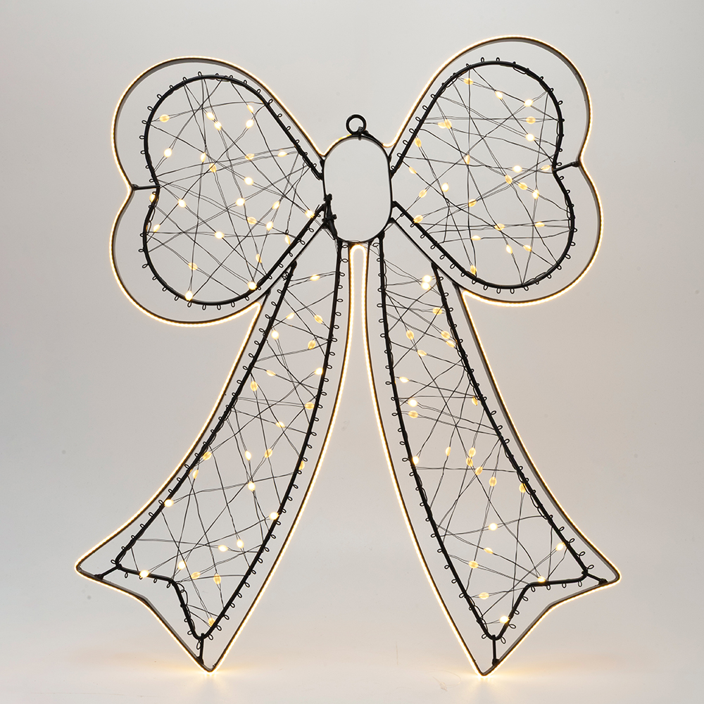 XMAS ΦΩΤΙΖΟΜΕΝΟΣ ΦΙΟΓΚΟΣ COB LED ΤΑΙΝΙΑ 2.2m 100 MINI LED ΜΕΤΑΣΧΗΜΑΤΙΣΤΗ ΜΑΥΡΟΣ ΜΕΤΑΛΛΙΚΟΣ ΣKEΛETOΣ ΜΑΥΡΟ ΧΑΛΚΙΝΟ ΚΑΛΩΔΙΟ ΘΕΡΜΟ ΛΕΥΚΟ LED ΠΑΡΟΧΗ 3m 36x45cm IP44
