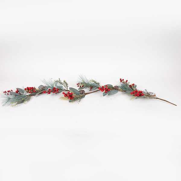 ΓΙΡΛΑΝΤΑ ΜΕ ΚΟΚΚΙΝΑ ΠΕΡΛΕ BERRIES, 130cm