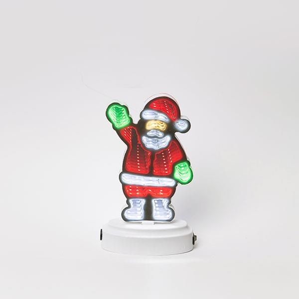 XMAS ΚΑΘΡΕΦΤΗΣ ΑΓΙΟΣ ΒΑΣΙΛΗΣ ΜΕ 62 LED ΜΠΑΤΑΡΙΑΣ 3AAA ΧΡΩΜΑΤΙΣΤΟ LED 11x4.5x3cm IP20