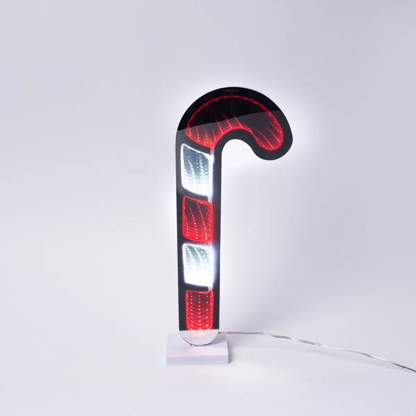 XMAS ΚΑΦΡΕΦΤΗΣ ΜΠΑΣΤΟΥΝΙ CANDY ΜΕ 110 LED ΜΕΤΑΣΧΗΜΑΤΙΣΤΗ ΚΟΚΚΙΝΟ & ΛΕΥΚΟ LED ΠΑΡΟΧΗ 3m 30x12cm IP20