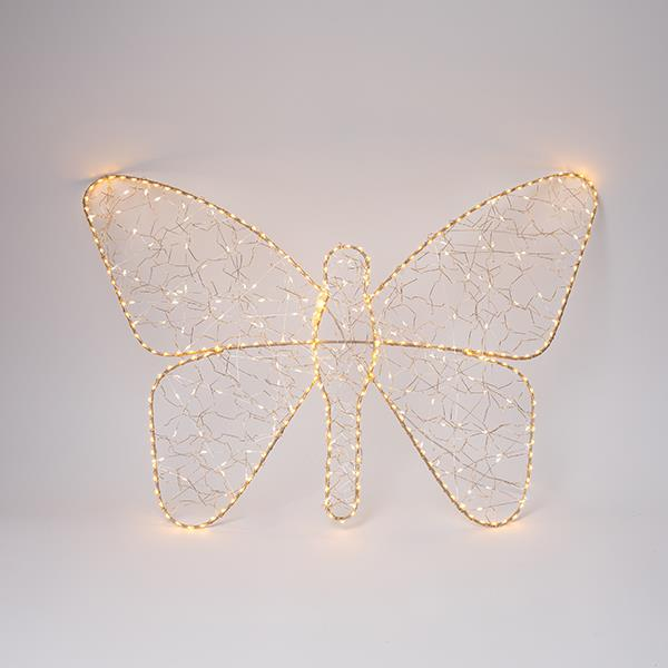 XMAS ΦΩΤΙΖΟΜΕΝΗ ΠΕΤΑΛΟΥΔΑ 98cm 24V ΜΕΤΑΣΧΗΜΑΤΙΣΤΗ ΧΡΟΝΟΔΙΑΚΟΠΤΗ ΑΣΗΜΙ ΧΑΛΚΙΝΟ ΚΑΛΩΔΙΟ 380 ΣΚΟΥΡΟ ΘΕΡΜΟ ΛΕΥΚΟ & 320+60 FLASH ΘΕΡΜΟ ΛΕΥΚΟ LED ΠΑΡΟΧΗ 5m IP44