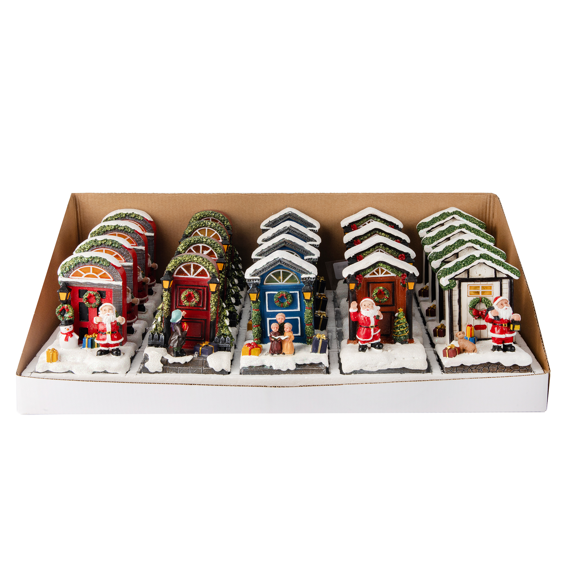 DISPLAY BOX, ΠΟΡΤΟΥΛΕΣ ΜΕ ΧΡΙΣΤΟΥΓΕΝΝΙΑΤΙΚΑ ΣΧΕΔΙΑ, ΦΩΤΙΖΟΜΕΝΕΣ, 9x5.5x13cm, 5 ΣΧΕΔΙΑ, 20ΤΜΧ