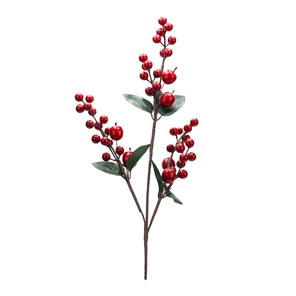ΚΛΑΔΙ ΜΕ BERRIES ΚΟΚΚΙΝΑ ΜΗΛΑΡΑΚΙΑ 65cm