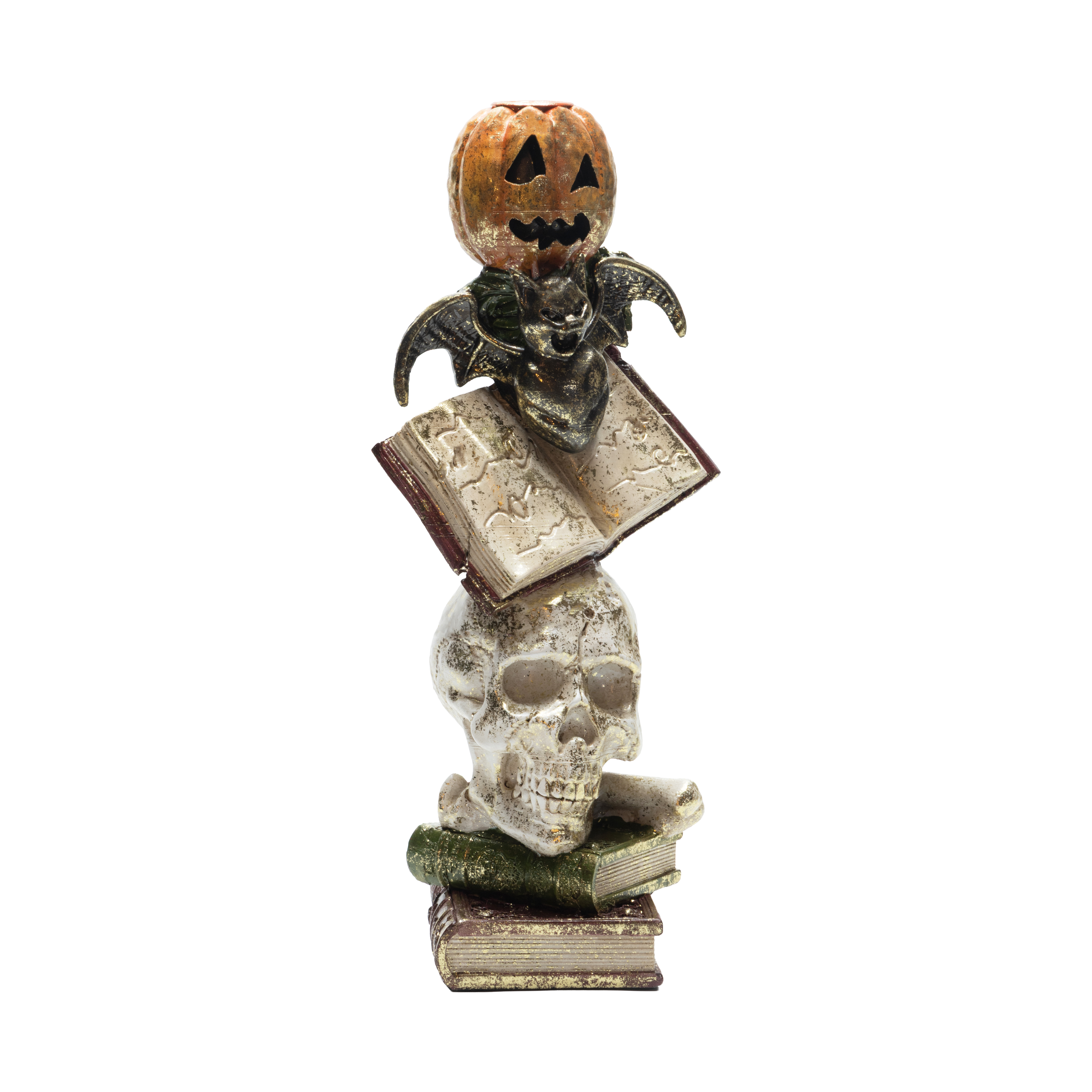 ΚΗΡΟΠΗΓΙΟ ΠΟΛΥΡΕΖΙΝ, HALLOWEEN, ME ΝΥΧΤΕΡΙΔΑ ΚΑΙ ΝΕΚΡΟΚΕΦΑΛΗ, 13x10.50x30.50cm