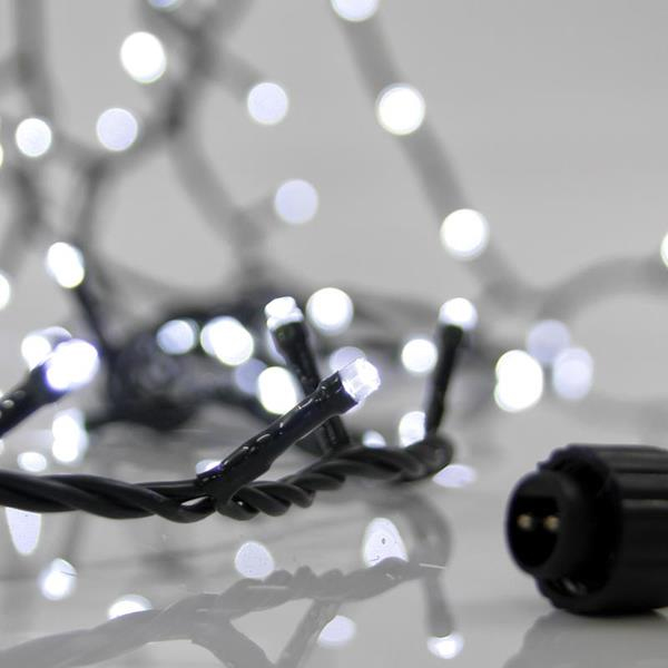 XMAS ΛΑΜΠΑΚΙ ΣΕΙΡΑ 100 LED 3mm 31V ΜΕΤΑΣΧΗΜΑΤΙΣΤΗ 4 ΕΠΕΚΤΑΣΕΙΣ ΕΩΣ 3 ΣΕΤ ΠΡΑΣΙΝΟ PVC ΚΑΛΩΔΙΟ ΛΕΥΚΟ LED ANA 5cm ΠΑΡΟΧΗ 3m ΙΡ44