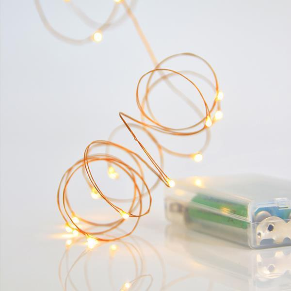 XMAS ΛΑΜΠΑΚΙ ΣΕΙΡΑ 20 MINI LED ΜΠΑΤΑΡΙΑΣ 3AA ΜΠΡΟΝΖΕ ΧΑΛΚΙΝΟ ΚΑΛΩΔΙΟ ΘΕΡΜΟ ΛΕΥΚΟ LED ΑΝΑ 10cm ΠΑΡΟΧΗ 10cm IP20