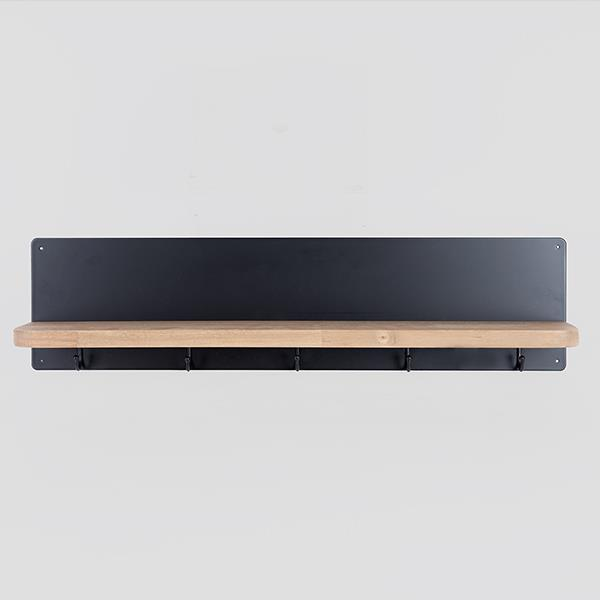 ΡΑΦΙ ΤΟΙΧΟΥ ΜΕΤΑΛΛΙΚΟ ΜΑΥΡΟ 60x11x15cm