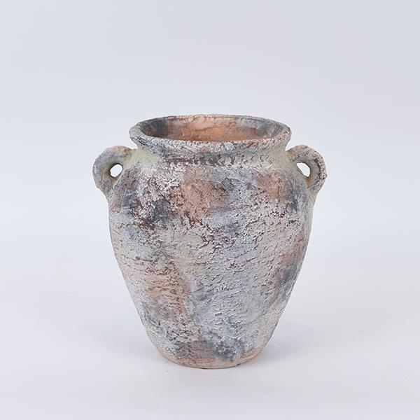 ΠΥΘΑΡΙ ΤΣΙΜΕΝΤΕΝΙΟ ΓΚΡΙ - ΚΑΦΕ 24.5x21x24.5cm