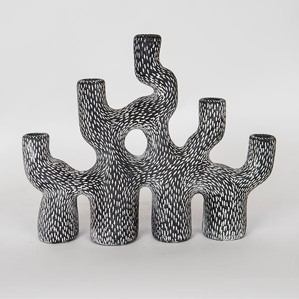 ΚΗΡΟΠΗΓΙΟ ΓΚΡΙ ΣΧΗΜΑ ΚΛΑΔΙ 5 ΘΕΣΕΩΝ 34.5x9.5x28cm