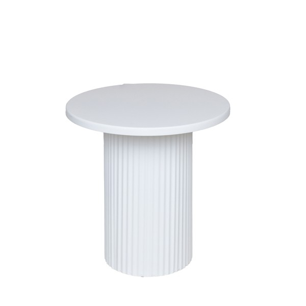 ΤΡΑΠΕΖΙ BOHΘΗΤΙΚΟ ΜΕΤΑΛΛΟ-ΞΥΛΟ ΛΕΥΚΟ 33.5x33.5x32.5cm
