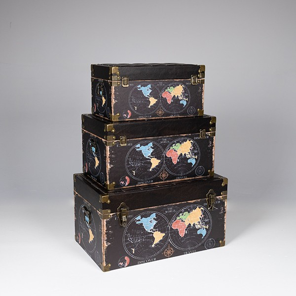 S/3 ΜΠΑΟΥΛΑ ΜΑΥΡΟ ΜΕ ΥΔΡΟΓΕΙΟΥΣ 56x34x31cm/ 48x29x25cm/ 40x24x20cm