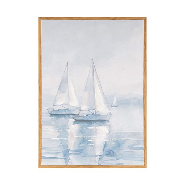 ΠΙΝΑΚΑΣ ΚΑΜΒΑΣ ΚΑΡΑΒΙΑ ΓΑΛΑΖΙΟΣ - ΜΠΕΖ 24x2x34cm