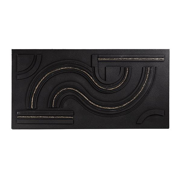 ΠΙΝΑΚΑΣ 3D ΜΑΥΡΟΣ - ΧΡΥΣΟΣ 140x3x70cm