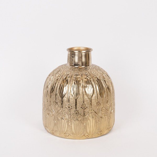 ΒΑΖΟ ΜΕΤΑΛΛΙΚΟ ΧΡΥΣΟ 9x24x28cm|819-01104