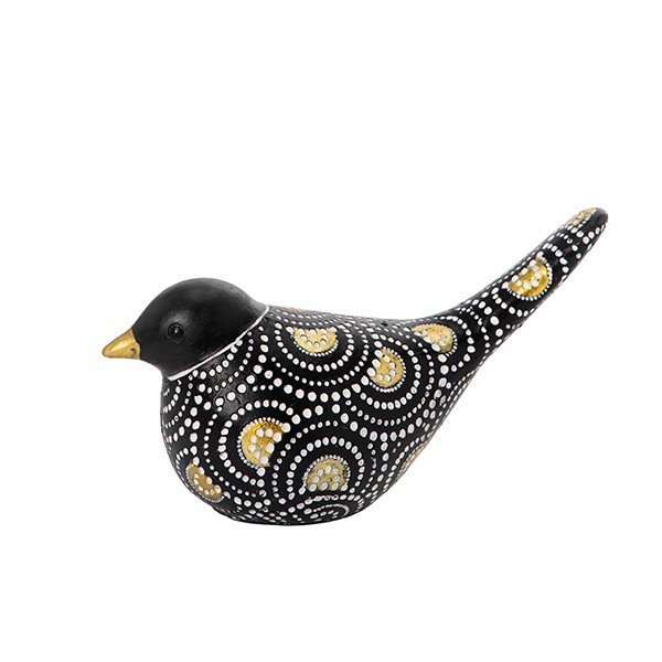 ΔΙΑΚΟΣΜΗΤΙΚΟ ΠΟΥΛΙ ΜΑΥΡΟ - ΧΡΥΣΟ 16.5x7x7.5cm|819-01210