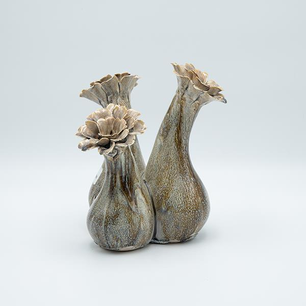 ΒΑΖΟ ΛΟΥΛΟΥΔΙΑ ΚΕΡΑΜΙΚΟ ΜΠΕΖ - ΜΑΥΡΟ 27x13.5x24.5cm