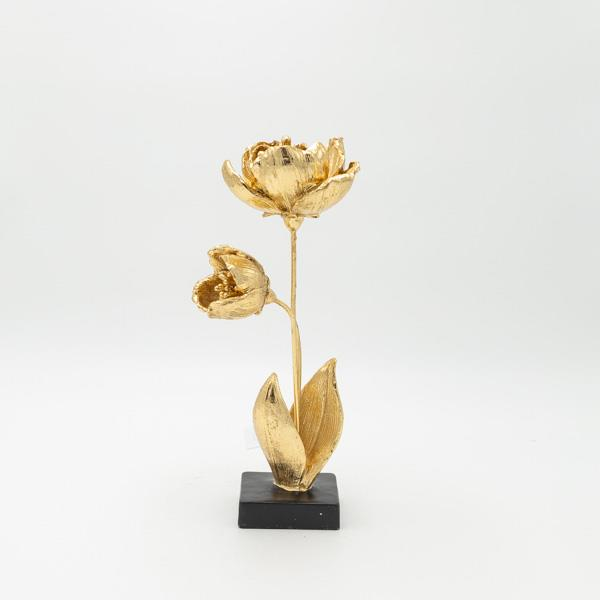 ΛΟΥΛΟΥΔΙΑ ΠΟΛΥΡΕΖΙΝ ΧΡΥΣΟ - ΜΑΥΡΟ 10.5x10.5x27.5cm