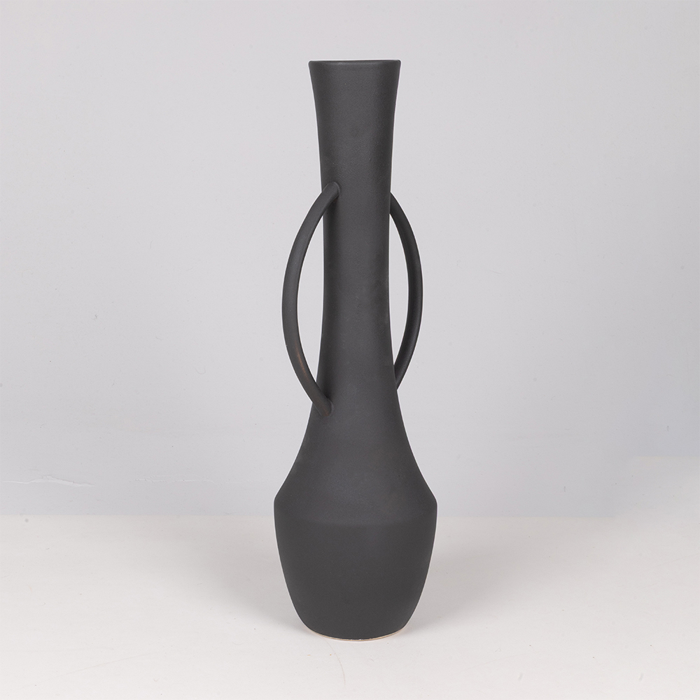 ΒΑΖΟ ΠΟΡΣΕΛΑΝΙΝΟ ΜΑΥΡΟ 21x19x60cm