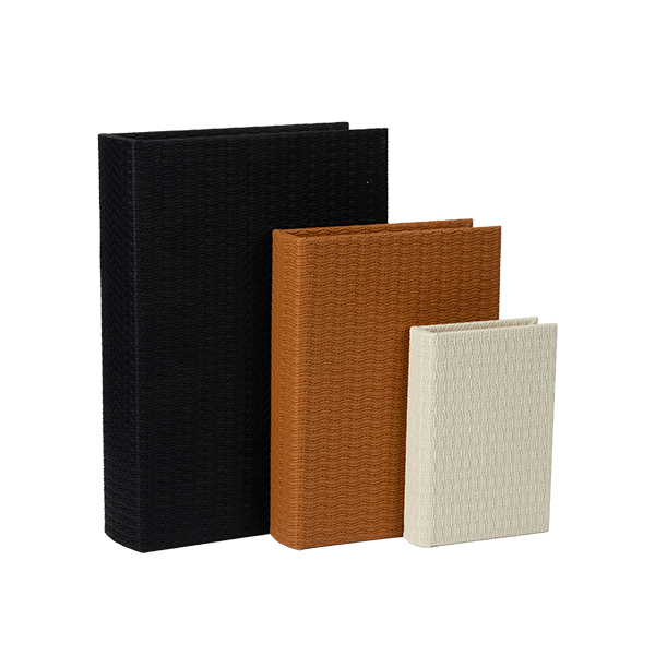 S/3 ΚΟΥΤΙΑ ΒΙΒΛΙΑ ΞΥΛΙΝΑ ΜΑΥΡΟ - ΚΑΦΕ - ΜΠΕΖ 30x21,5x6cm / 23x17x4,5cm / 16x11x3cm|819-01803