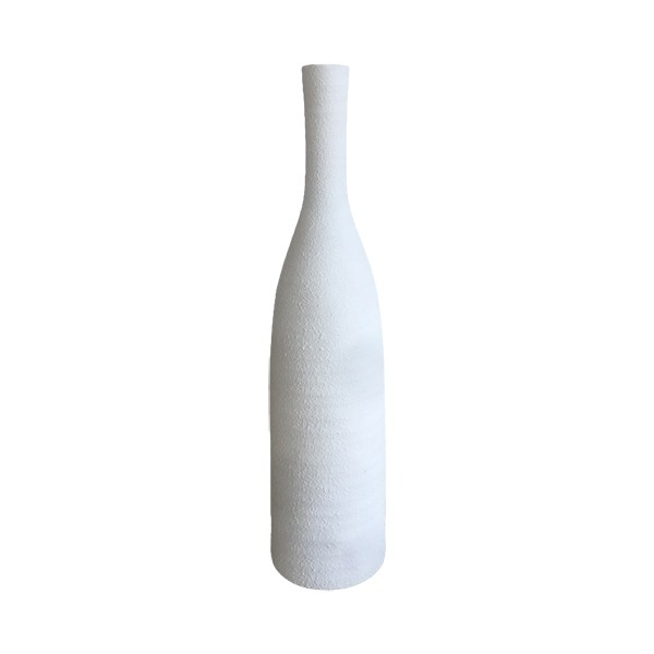 ΒΑΖΟ ΜΠΟΥΚΑΛΙ ΚΕΡΑΜΙΚΟ ΛΕΥΚΟ 16.5x16.5x68cm