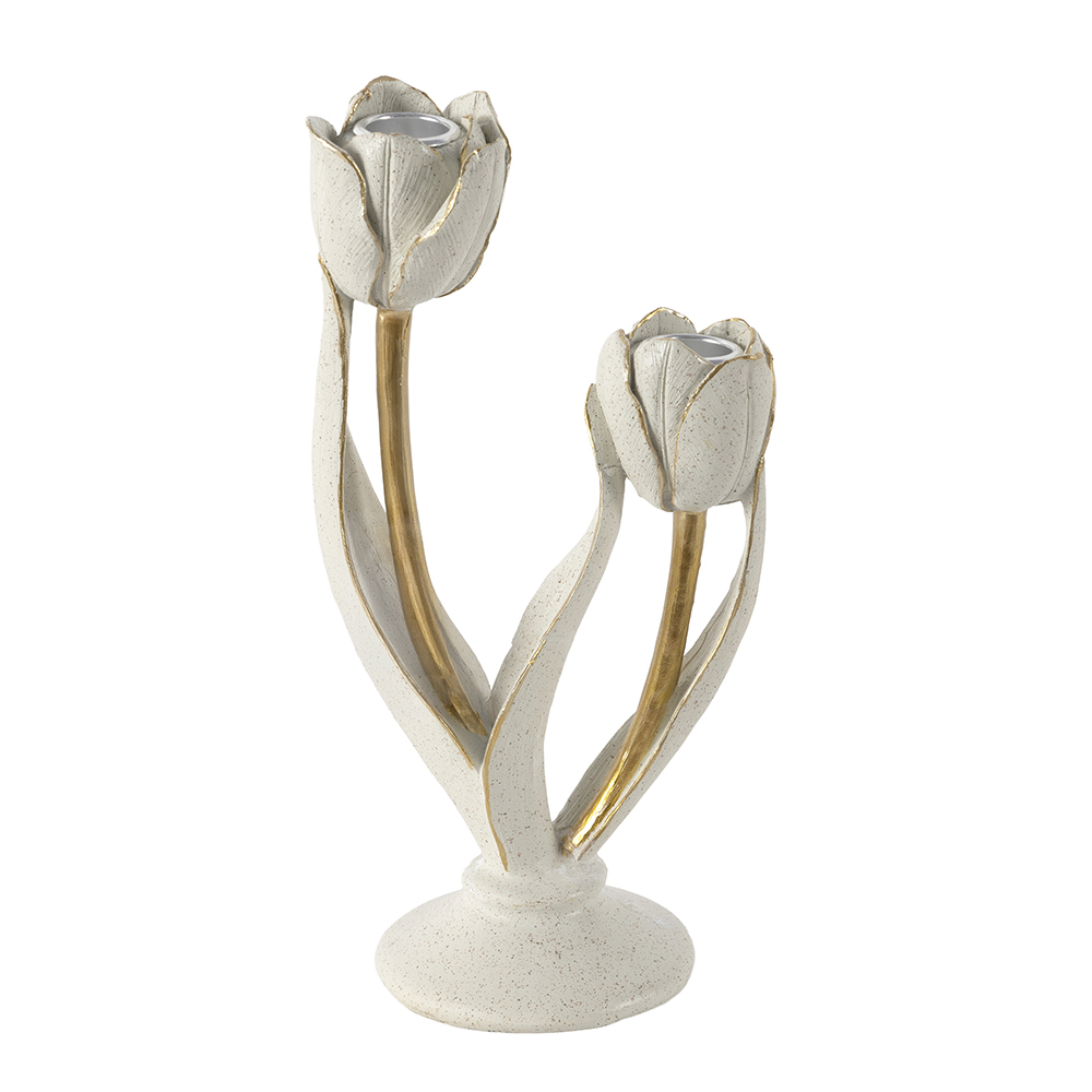 ΛΟΥΛΟΥΔΙΑ ΠΟΛΥΡΕΖΙΝ ΥΠΟΛΕΥΚΑ - ΧΡΥΣΑ 12.5x8.5x25cm